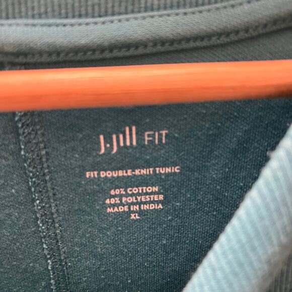 J.Jill Fit Double Knit Tunic Teal Aqua Scoop Neck Ponte XL Casual Minimalist - Picture 5 of 5